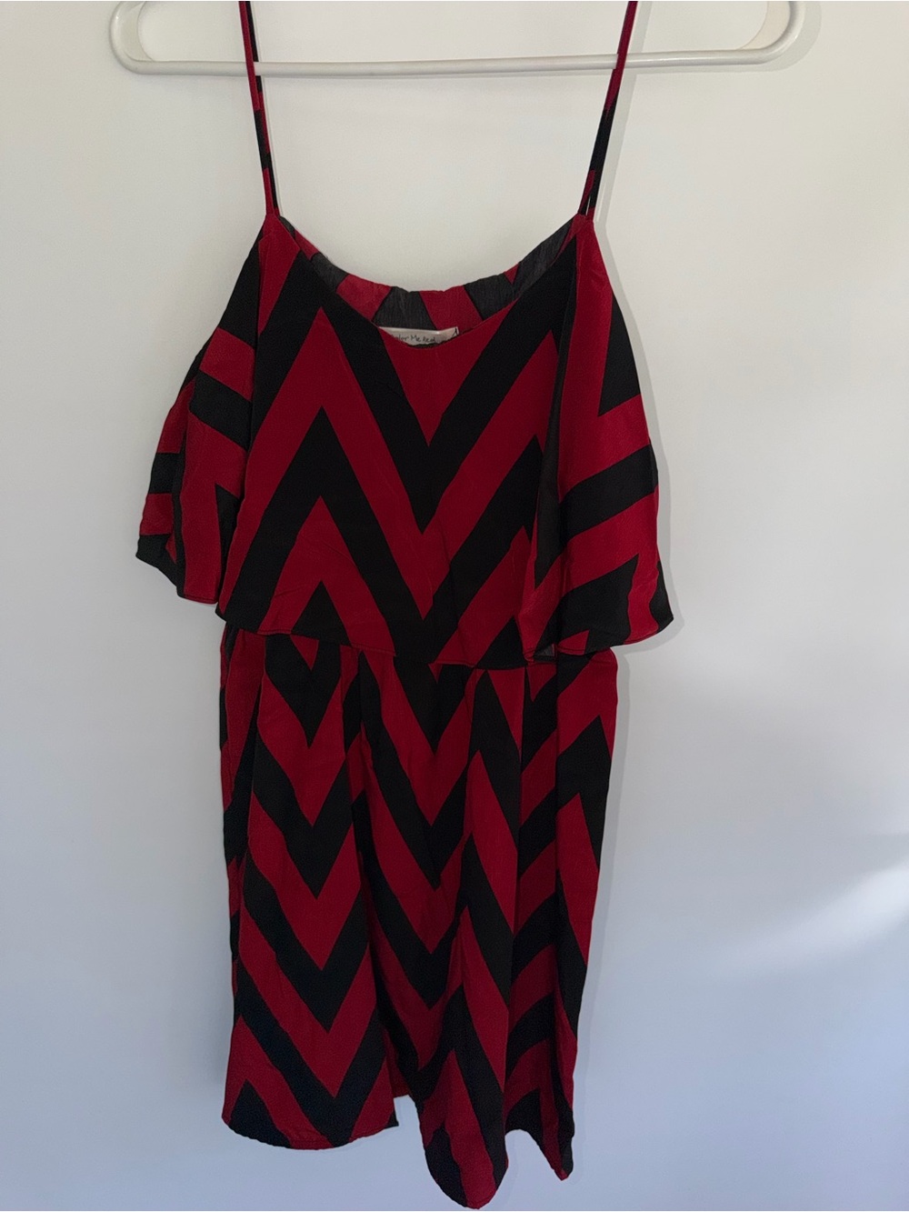 Striped Red & Black Spaghetti-Strap Dress